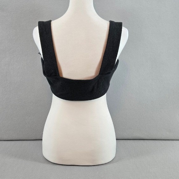 Weworewhat Bandeau Bralette Top Cotton Jersey Dark Heather Grey Size L - Picture 2 of 8